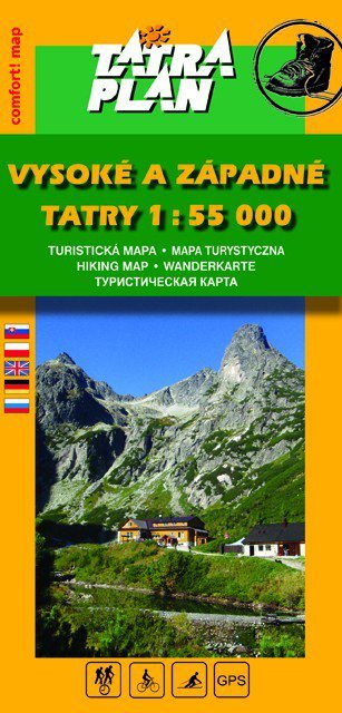 Mapa Vysoké a Západné Tatry 1:55 000, SJ